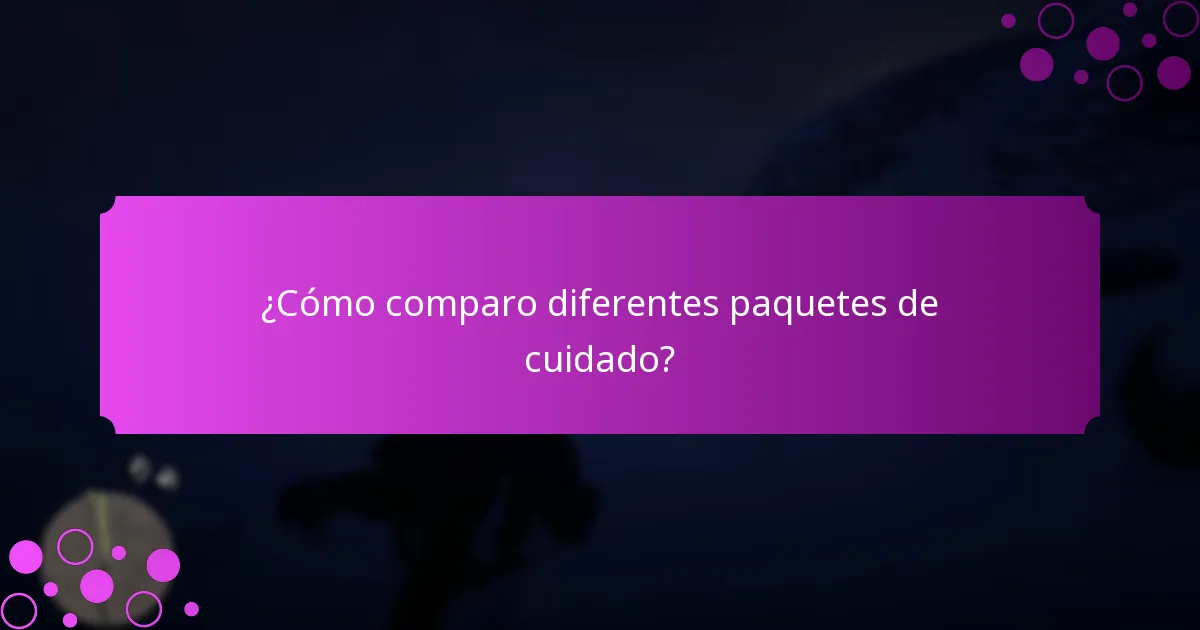 ¿Qué recompensas exclusivas puedo ganar con los paquetes de cuidado?